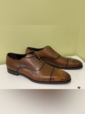 To Boot Men's Tan/Brown Leather Frankie Cap Toe Oxford (Men size 12 H20N16